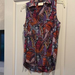 Maeve Vibrant Multicolor Sleeveless Blouse